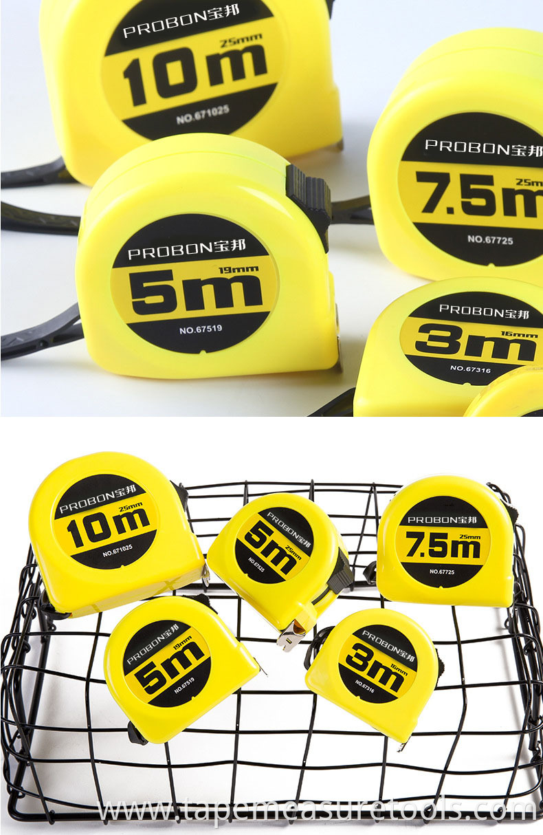 Factory wholesale custom LOGO 2m 3m 5m 7.5m 10m hand lock steel tape measure